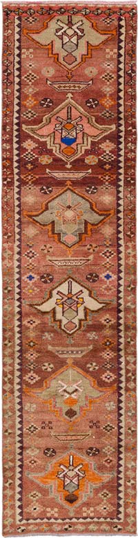 Vintage Tribal Runner Rug - 2' 9" x 11'  (33" x 132")
