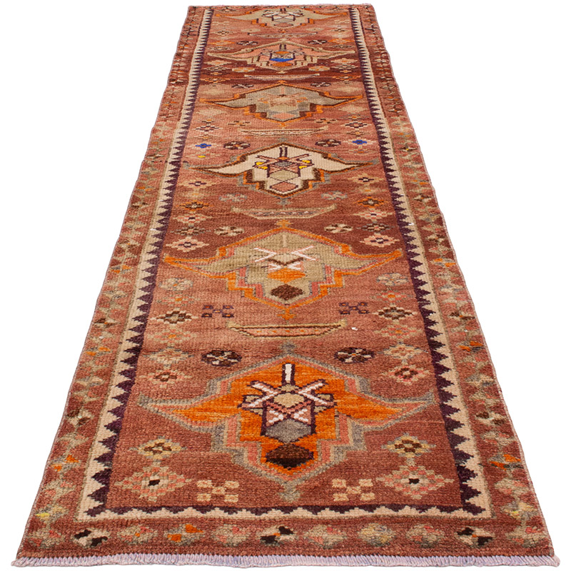 Vintage Tribal Runner Rug - 2' 9" x 11'  (33" x 132") - K0092988