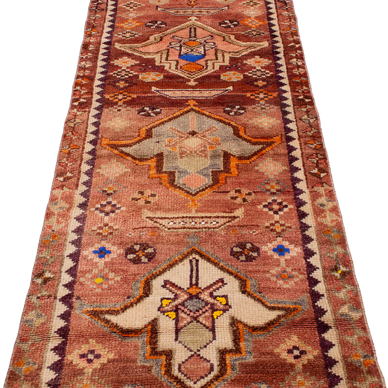 Vintage Tribal Runner Rug - 2' 9" x 11'  (33" x 132") - K0092988
