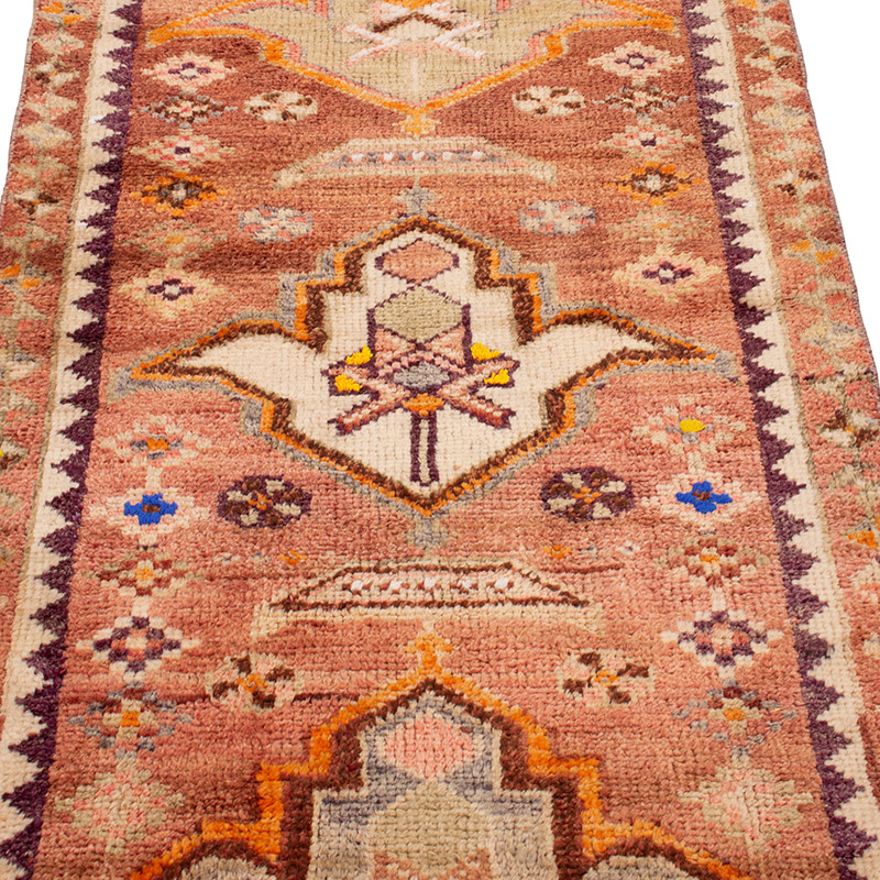 Vintage Tribal Runner Rug - 2' 9" x 11'  (33" x 132") - K0092988