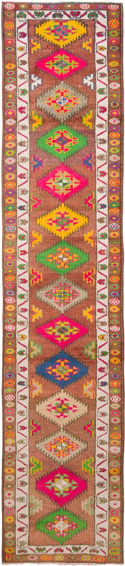 Vintage Tribal Runner Rug - 2' 10" x 12' 10" (34" x 154")