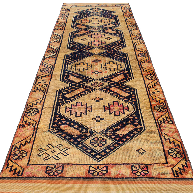 Vintage Tribal Runner Rug - 3' 3" x 11' 5" (39" x 137") - K0092994