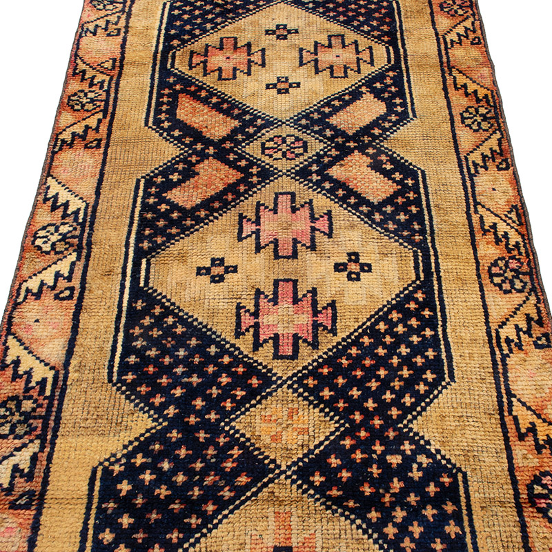 Vintage Tribal Runner Rug - 3' 3" x 11' 5" (39" x 137") - K0092994