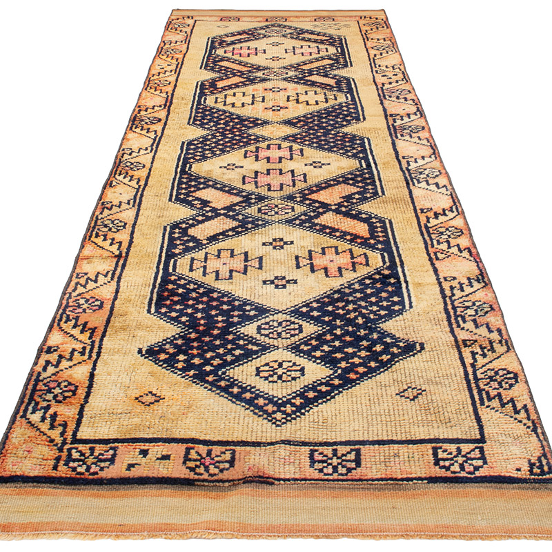 Vintage Tribal Runner Rug - 3' 3" x 11' 5" (39" x 137") - K0092994