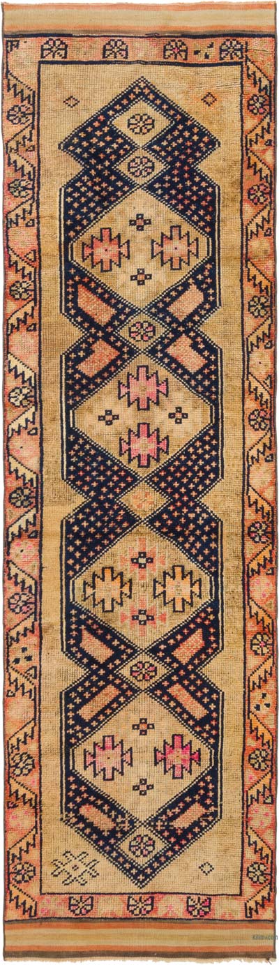 Vintage Tribal Runner Rug - 3' 3" x 11' 5" (39" x 137")
