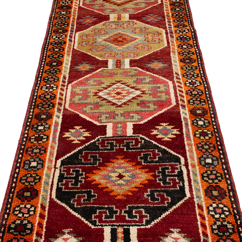 Vintage Tribal Runner Rug - 2' 10" x 13' 5" (34" x 161") - K0092996