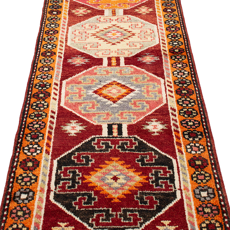 Vintage Tribal Runner Rug - 2' 10" x 13' 5" (34" x 161") - K0092996