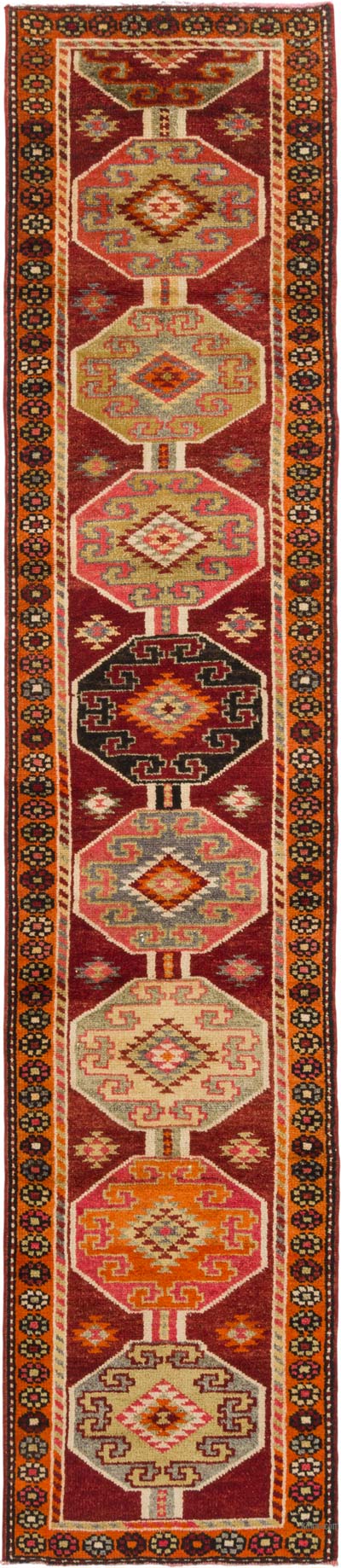 Vintage Tribal Runner Rug - 2' 10" x 13' 5" (34" x 161")