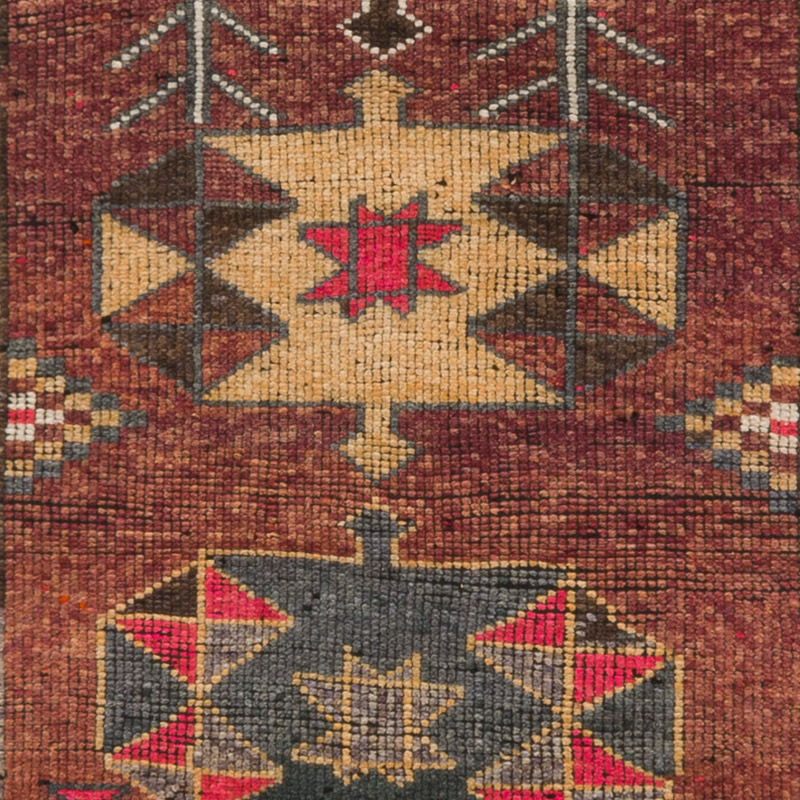 Vintage Tribal Runner Rug - 2' 10" x 12' 4" (34" x 148") - K0092997