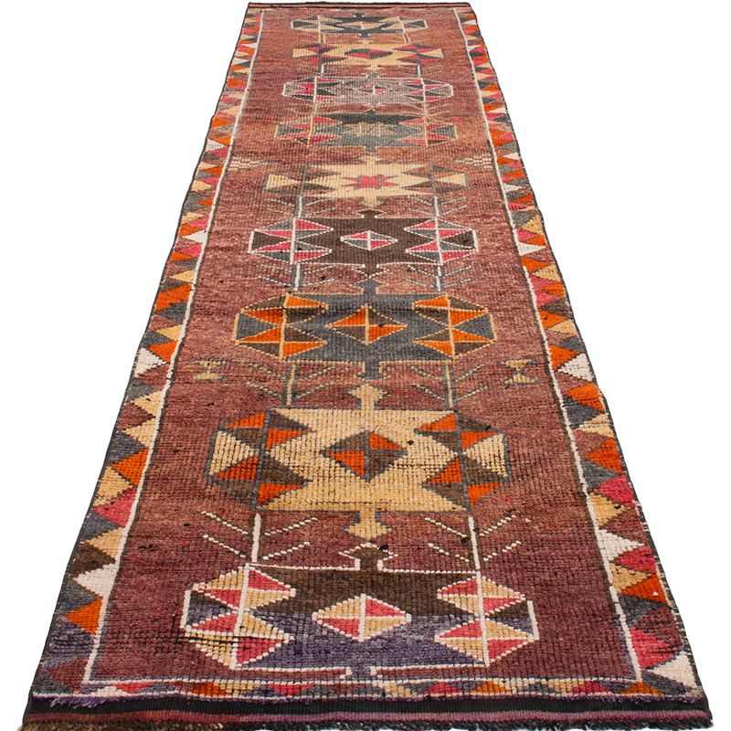 Vintage Tribal Runner Rug - 2' 10" x 12' 4" (34" x 148") - K0092997