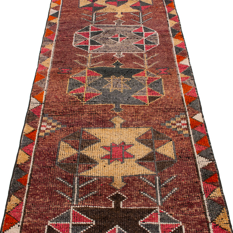 Vintage Tribal Runner Rug - 2' 10" x 12' 4" (34" x 148") - K0092997