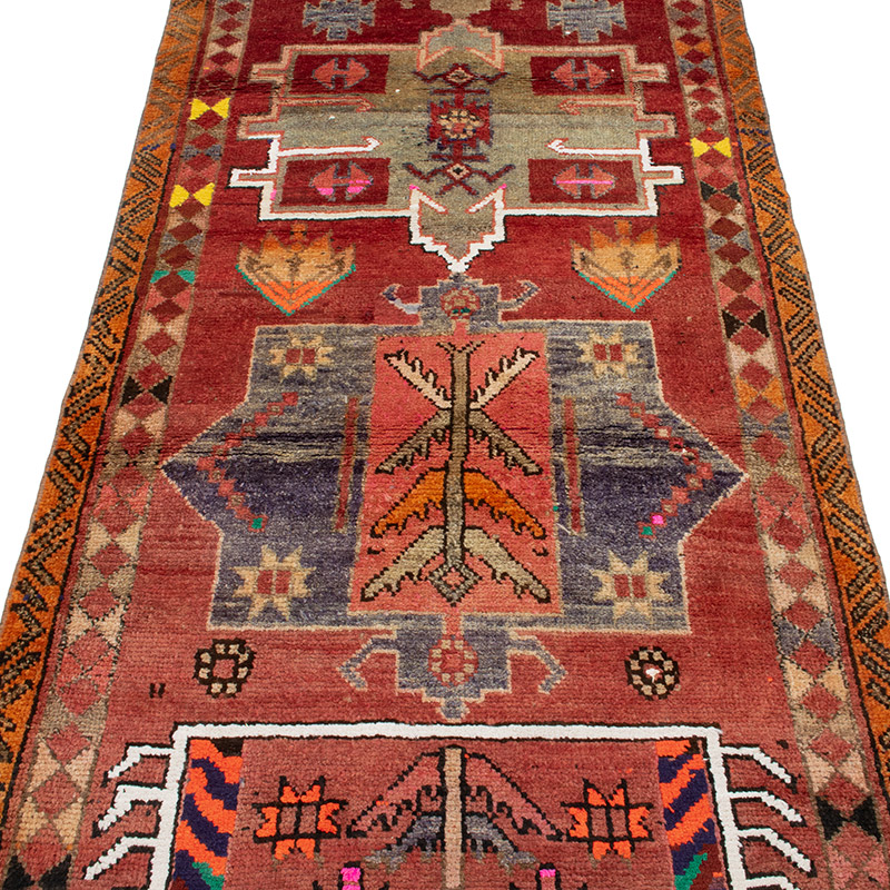 Vintage Tribal Runner Rug - 3' 4" x 10' 2" (40" x 122") - K0092998