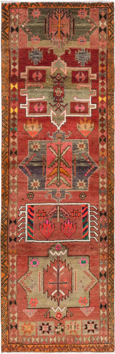 Vintage Tribal Runner Rug - 3' 4" x 10' 2" (40" x 122")