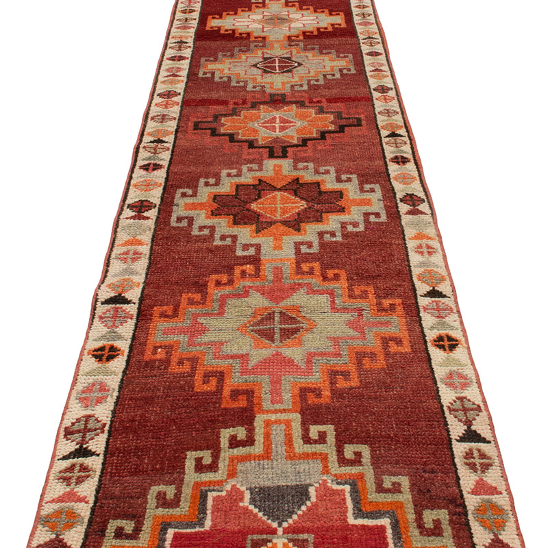 Vintage Tribal Runner Rug - 2' 4" x 13' 1" (28" x 157") - K0092999