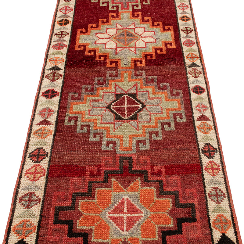 Vintage Tribal Runner Rug - 2' 4" x 13' 1" (28" x 157") - K0092999