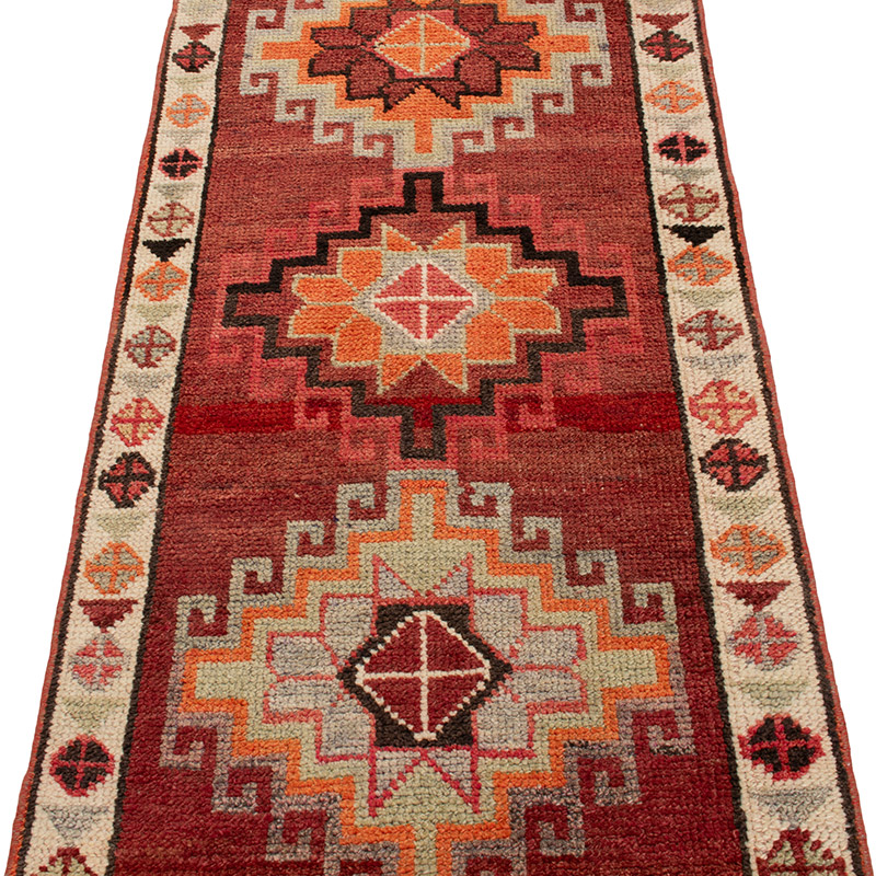 Vintage Tribal Runner Rug - 2' 4" x 13' 1" (28" x 157") - K0092999