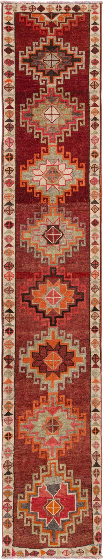 Vintage Tribal Runner Rug - 2' 4" x 13' 1" (28" x 157")