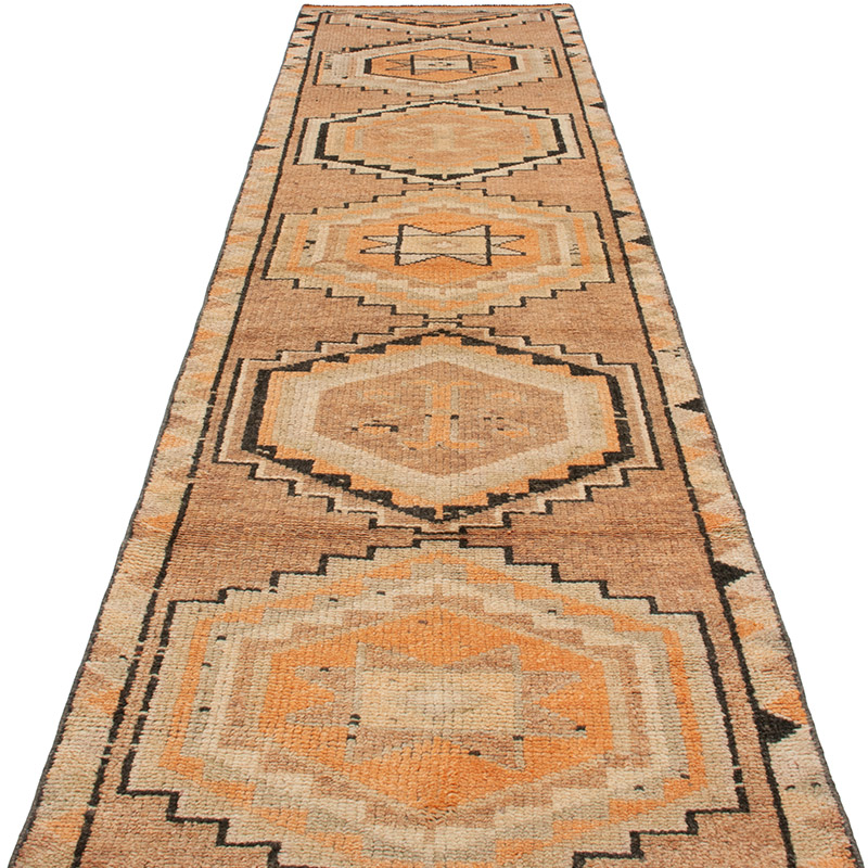 Vintage Tribal Runner Rug - 2' 10" x 11' 4" (34" x 136") - K0093000