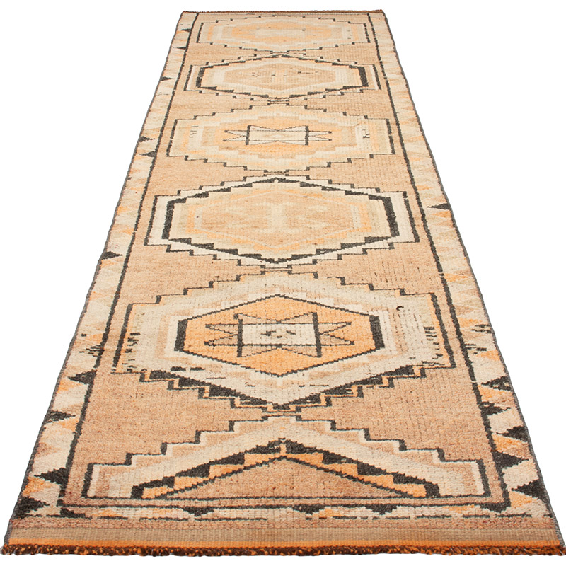 Vintage Tribal Runner Rug - 2' 10" x 11' 4" (34" x 136") - K0093000
