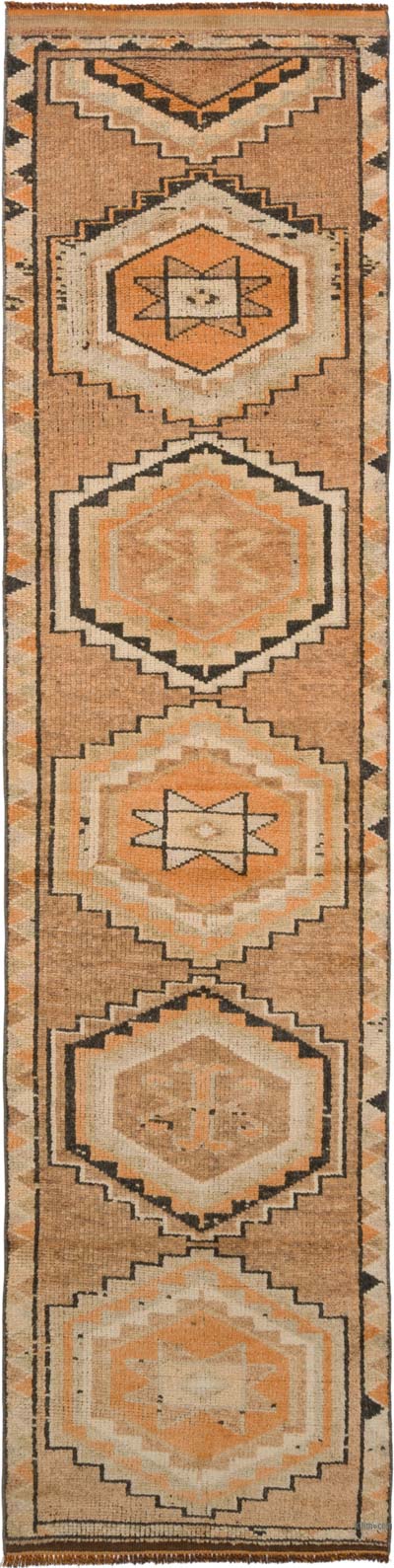 Vintage Tribal Runner Rug - 2' 10" x 11' 4" (34" x 136")