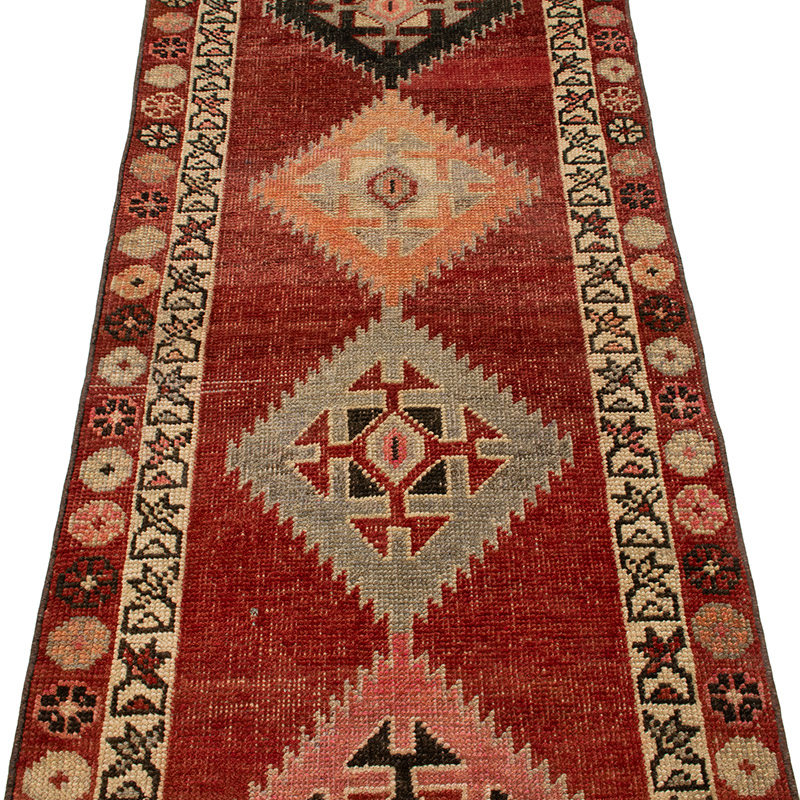Vintage Tribal Runner Rug - 2' 9" x 10' 1" (33" x 121") - K0093002