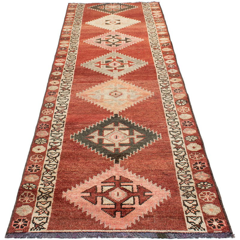 Vintage Tribal Runner Rug - 2' 9" x 10' 1" (33" x 121") - K0093002