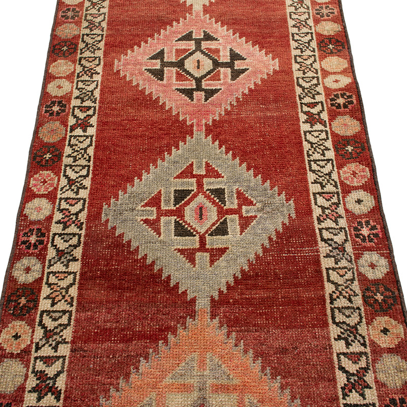 Vintage Tribal Runner Rug - 2' 9" x 10' 1" (33" x 121") - K0093002