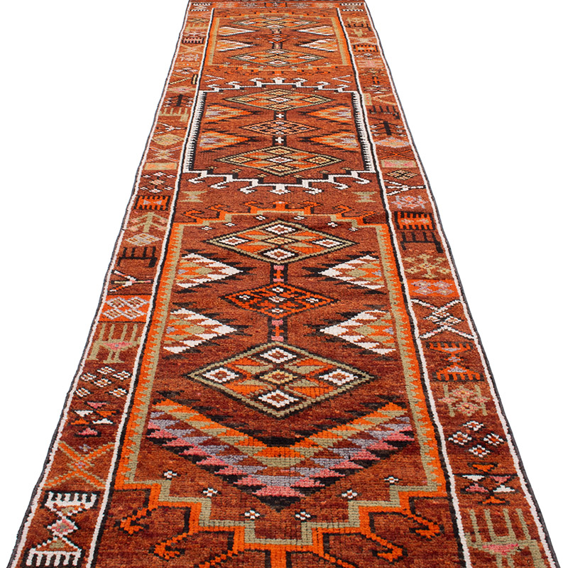 Vintage Tribal Runner Rug - 2' 11" x 13' 11" (35" x 167") - K0093003
