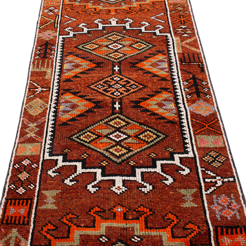 Vintage Tribal Runner Rug - 2' 11" x 13' 11" (35" x 167") - K0093003