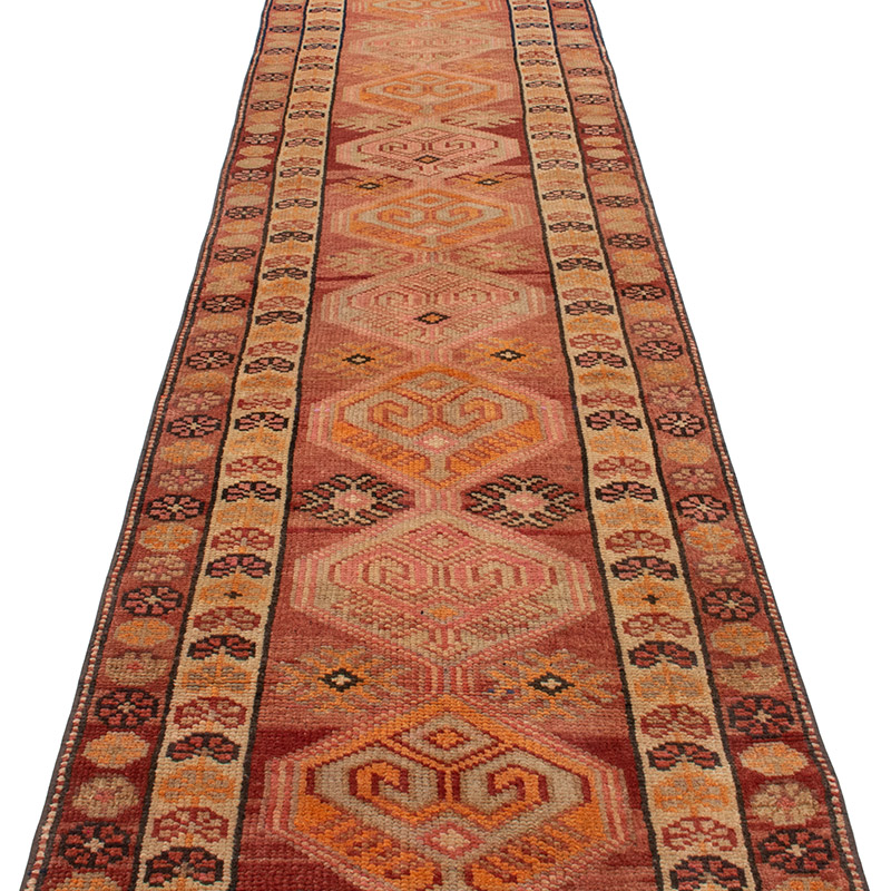 Vintage Tribal Runner Rug - 2' 10" x 13' 1" (34" x 157") - K0093005