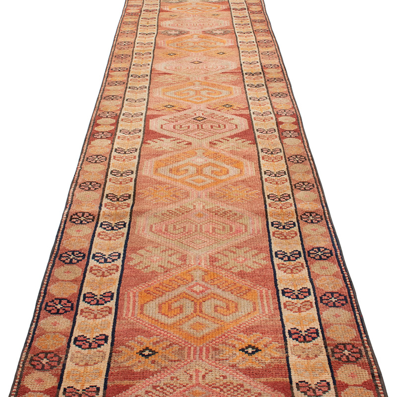 Vintage Tribal Runner Rug - 2' 10" x 13' 1" (34" x 157") - K0093005