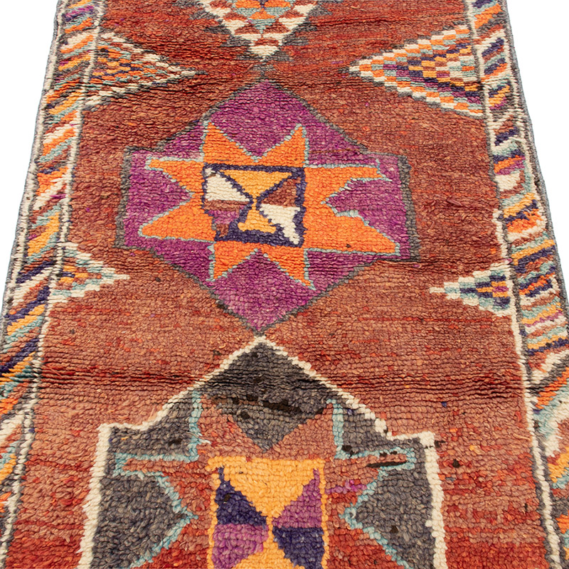 Vintage Tribal Runner Rug - 2' 9" x 7' 7" (33" x 91") - K0093006