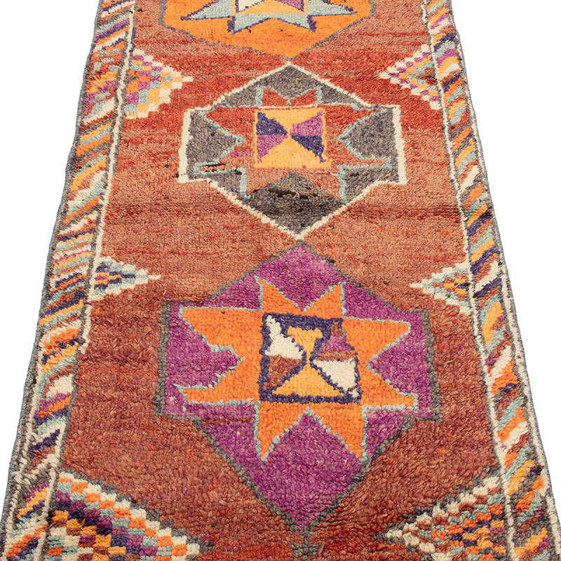 Vintage Tribal Runner Rug - 2' 9" x 7' 7" (33" x 91") - K0093006