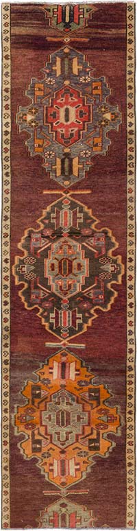 Vintage Tribal Runner Rug - 2' 10" x 11' 3" (34" x 135")