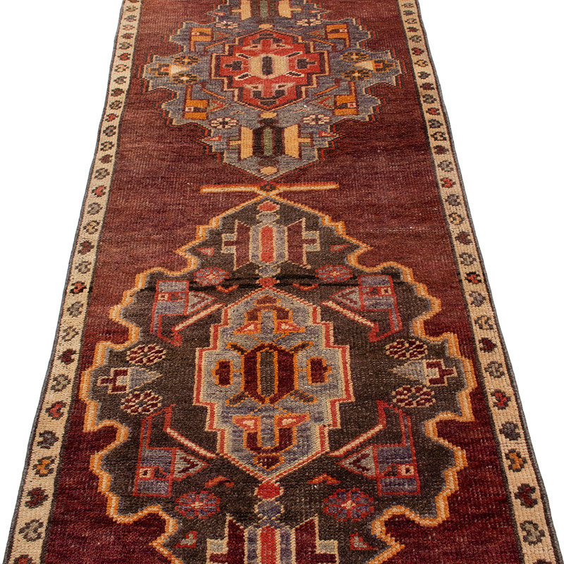 Vintage Tribal Runner Rug - 2' 10" x 11' 3" (34" x 135") - K0093007