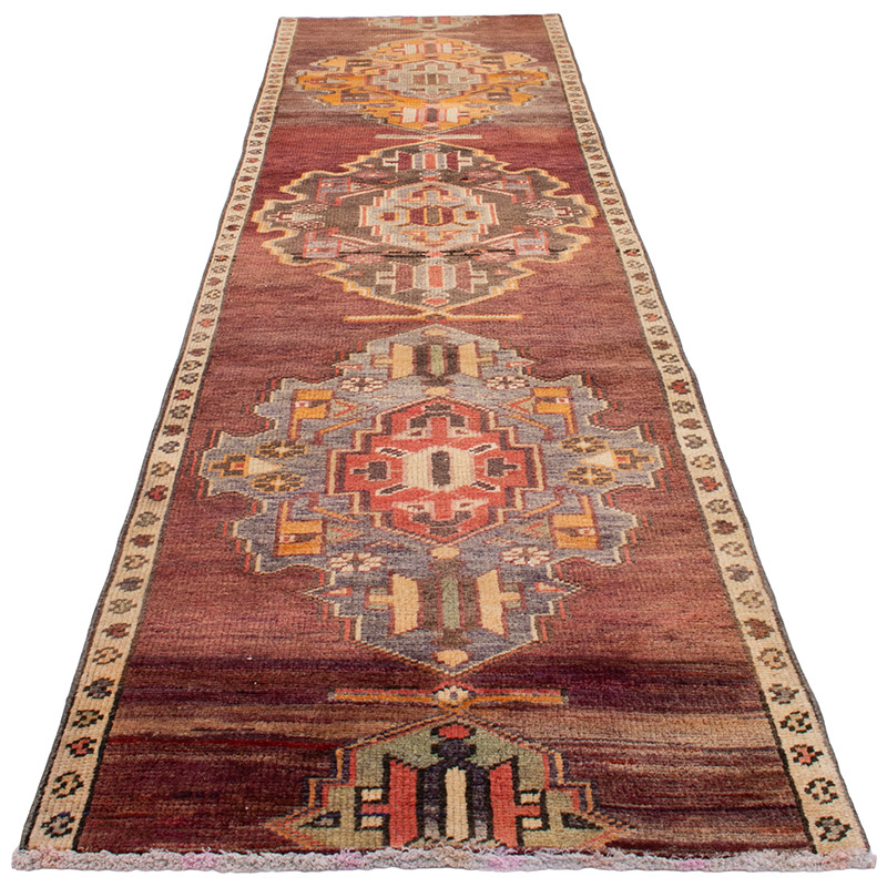 Vintage Tribal Runner Rug - 2' 10" x 11' 3" (34" x 135") - K0093007