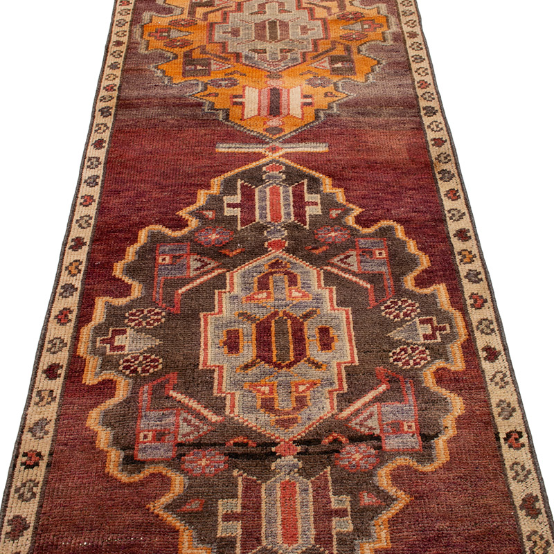 Vintage Tribal Runner Rug - 2' 10" x 11' 3" (34" x 135") - K0093007
