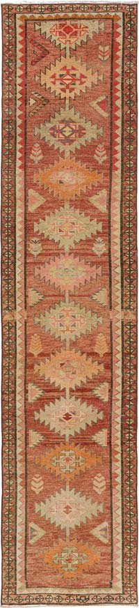 Vintage Tribal Runner Rug - 2' 10" x 12' 6" (34" x 150")