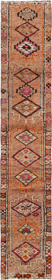Vintage Tribal Runner Rug - 2' 4" x 13' 4" (28" x 160")