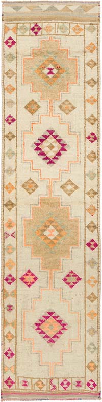 Vintage Tribal Runner Rug - 2' 11" x 11' 9" (35" x 141")