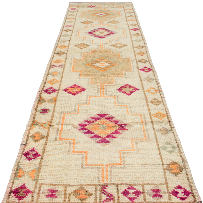 Vintage Tribal Runner Rug - 2' 11" x 11' 9" (35" x 141") - K0093050