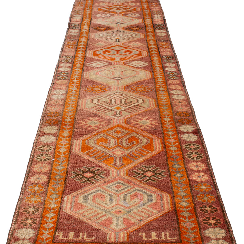 Vintage Tribal Runner Rug - 2' 8" x 12' 4" (32" x 148") - K0093051