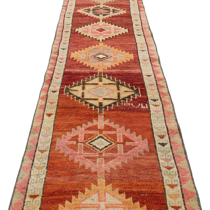 Vintage Tribal Runner Rug - 2' 7" x 13' 5" (31" x 161") - K0093052