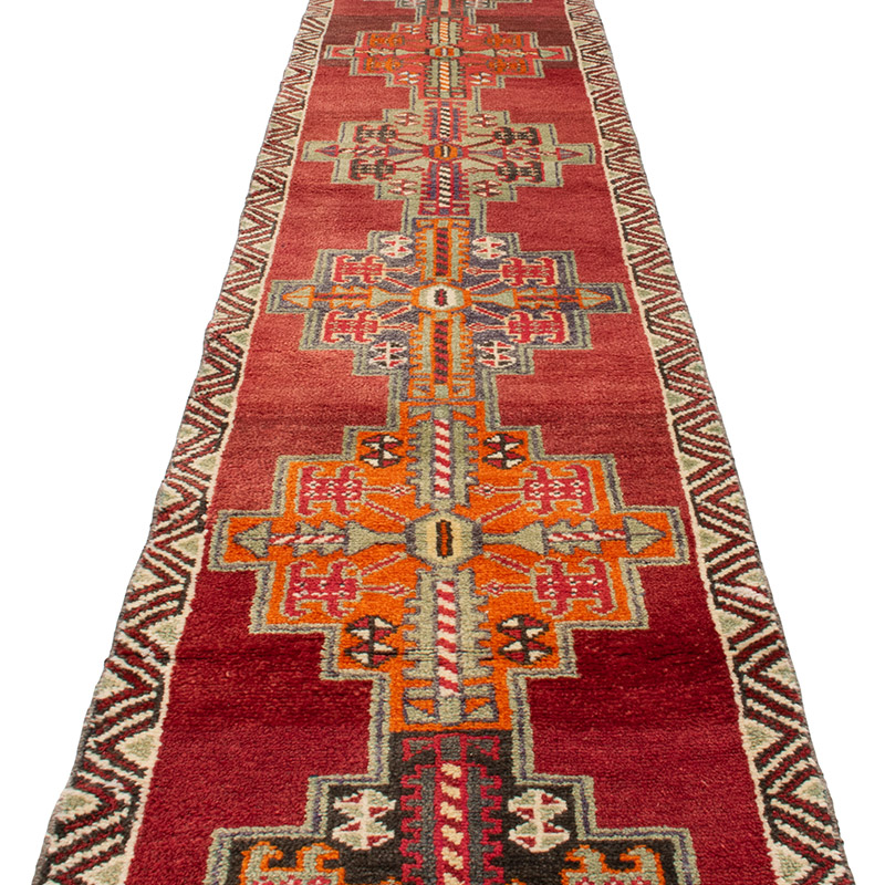 Vintage Tribal Runner Rug - 2' 7" x 14'  (31" x 168") - K0093053