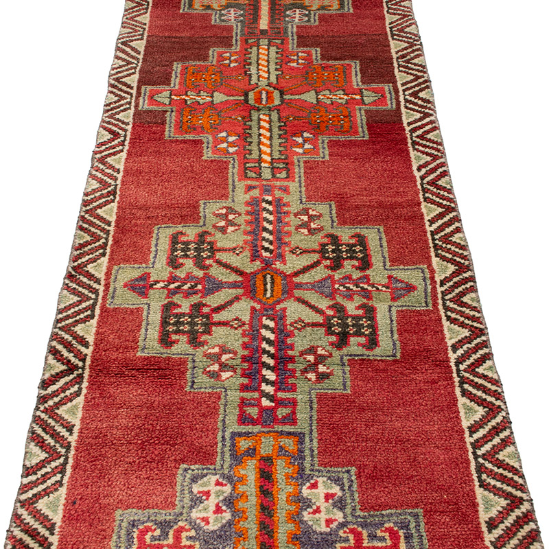 Vintage Tribal Runner Rug - 2' 7" x 14'  (31" x 168") - K0093053