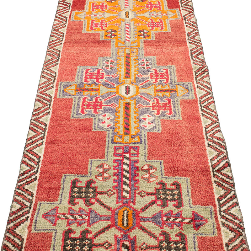 Vintage Tribal Runner Rug - 2' 7" x 14'  (31" x 168") - K0093053