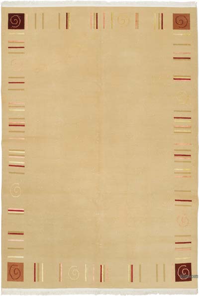 Vintage Turkish Hand-Knotted Rug