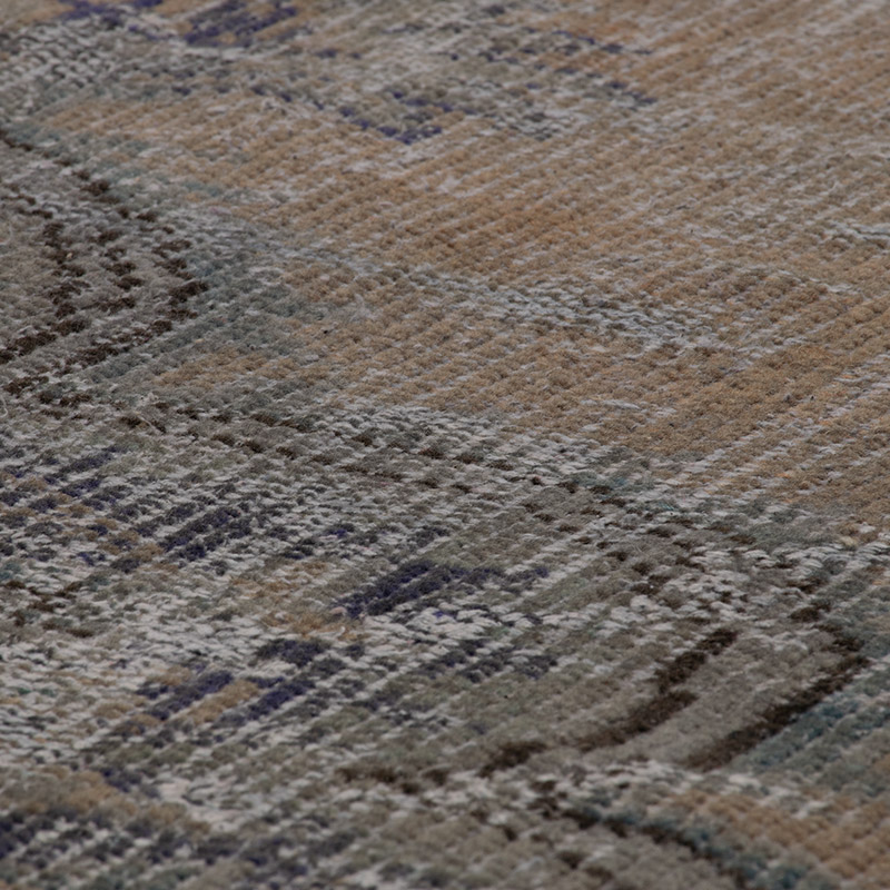 Over-dyed Vintage Hand-Knotted Turkish Rug - K0093057