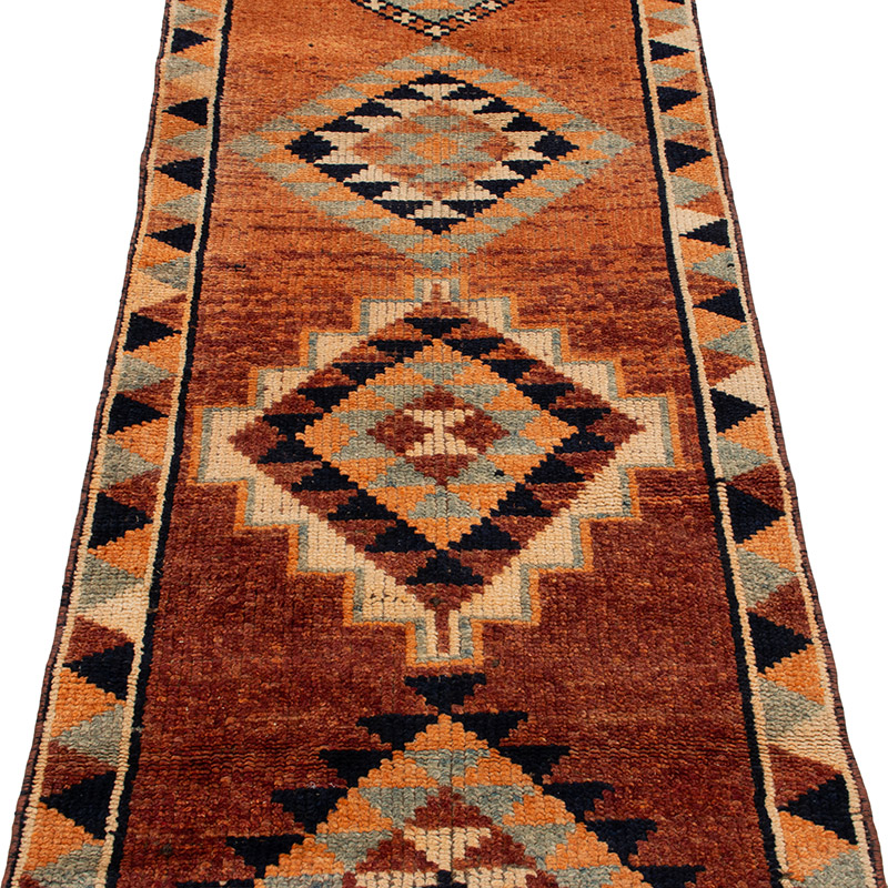 Vintage Tribal Runner Rug - 2' 7" x 11' 11" (31" x 143") - K0093059