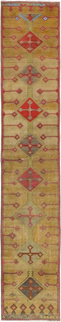 Vintage Tribal Runner Rug - 2' 4" x 12' 10" (28" x 154")